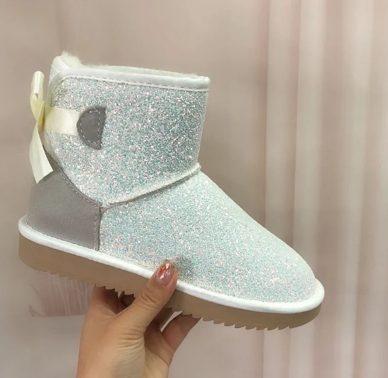 New Style Magic Color Trade Grit For Women and kids Snow Boots Non-slip Warm And Cold-proof