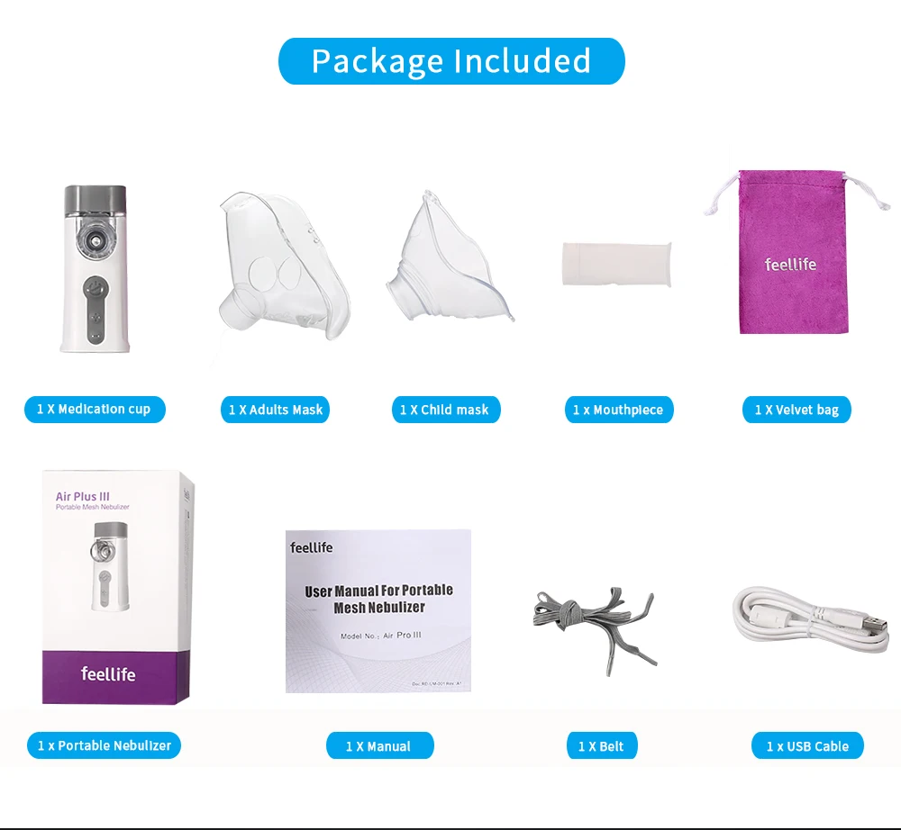 Frequency mesh nebulizer inhaler nebulizer device two modes to control the nebulization rate cheap but good Air Plus