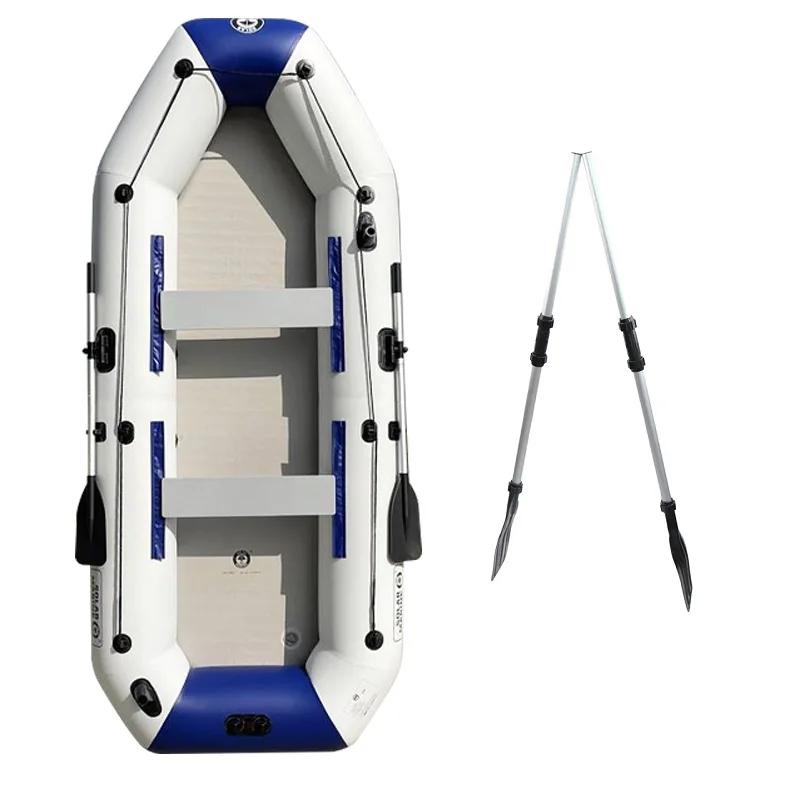 Solar Marine PVC 10ft Fishing Kayak Inflatable Rubber Boats Folding Portable Rowing Canoe Dinghy with Motor Buckle