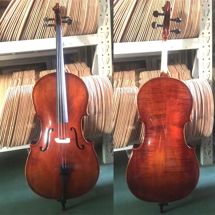 High quality handmade Flame Maple cello 4/4-1/10