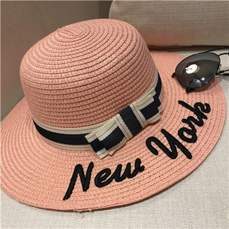 ALLCH RTS Женская Солнцезащитная соломенная фетровая шляпа, складная соломенная шляпа со скиммером и вышивкой