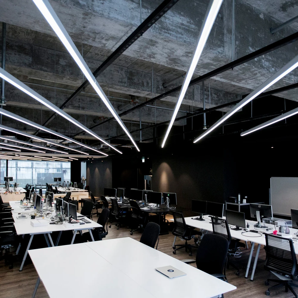Commercial light suspended seamless linkable led linear light for office