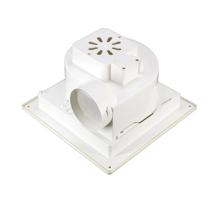 SDIAO Hot sale factory direct 10 Inck square Exhaust Fan ventilation fans plastic silent bathroom exhaust fan with led light