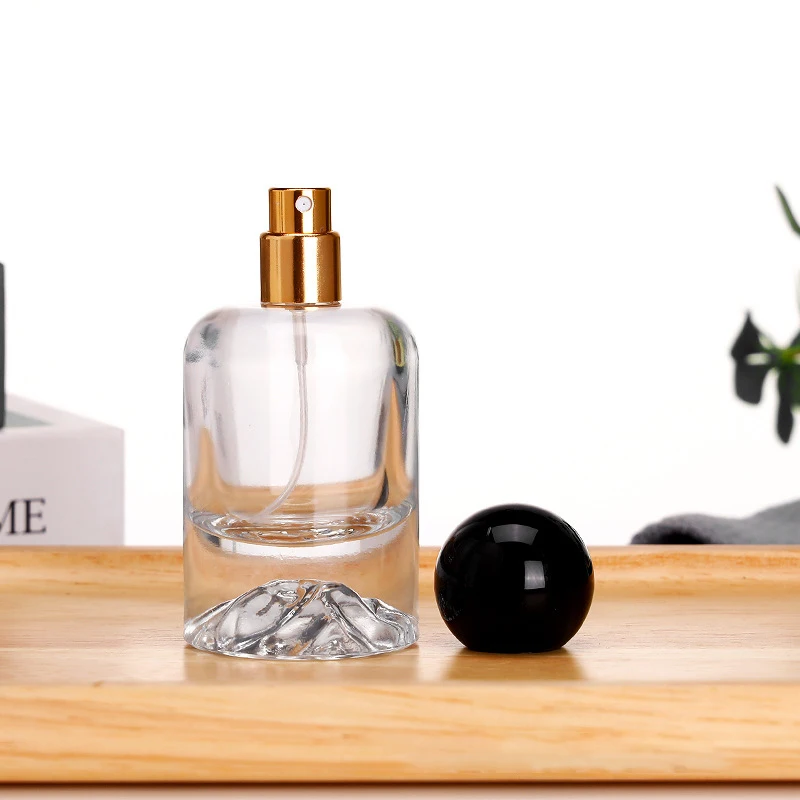 Design Luxury Ball Cover Top Parfum Botol Packaging Unique Empty 30ml 50ml 100ml Glass Spray Perfume Bottles For Sale
