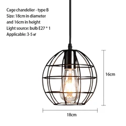 Modern Geometric Chandelier,Iron Art Hanging Ceiling Light Industrial Farmhouse Lighting for Kitchen Island Living Room Foyer En