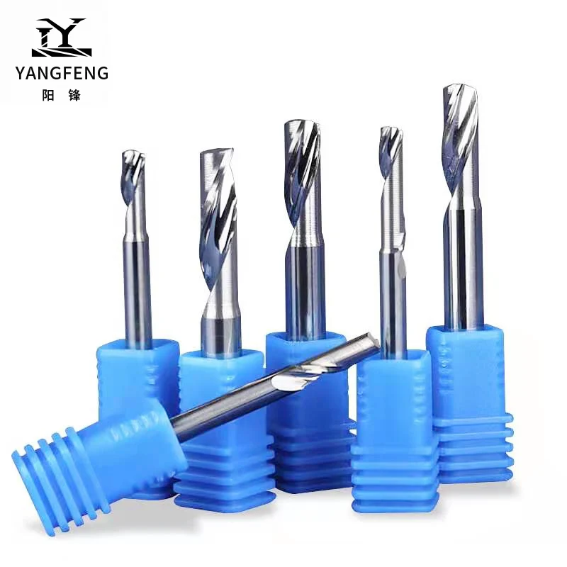 Tungsten carbide single flute aluminum dedicated end mills CNC Router Aluminum Bits with high precision and sharp tip