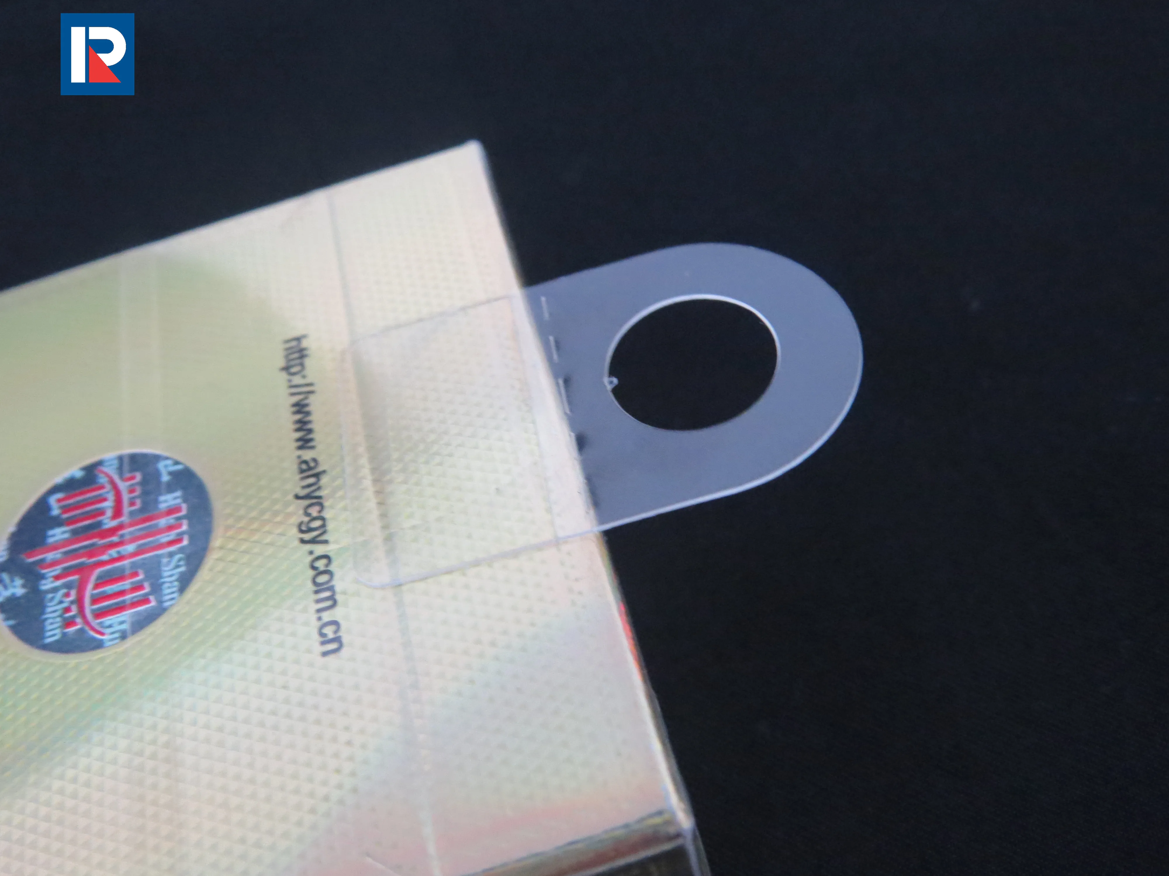 2023 Good Price Adhesive Tab PVC Transparent Hang Tabs Plastic Sticker Hooks For C-store Supermarket Retail Display