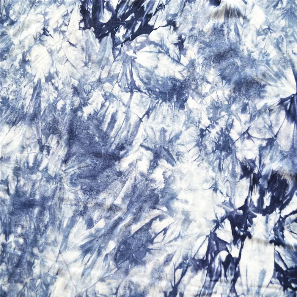 
95%viscose 5%spandex OE tie dye 2020 popular single jersey knitted fabric for dress 