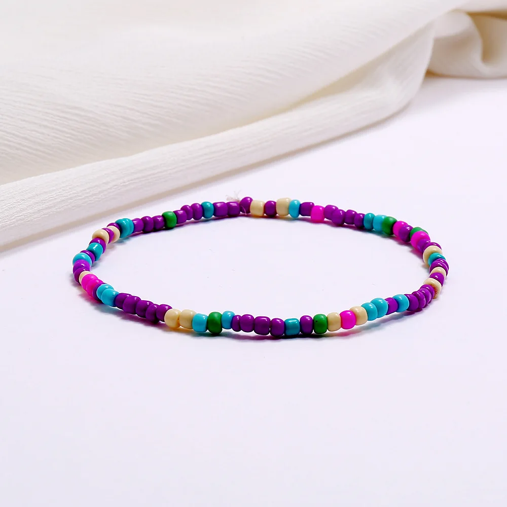 Hand Made Summer Jewelry Thin String Bracelet Anklet Colorful Choose Color Minimalist Beach Friendship Bracelet For Women