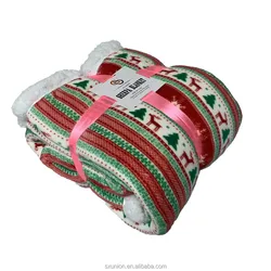 Fluffy Christmas Season Thickened Sherpa Fleece Throw and Blankets for Christmas