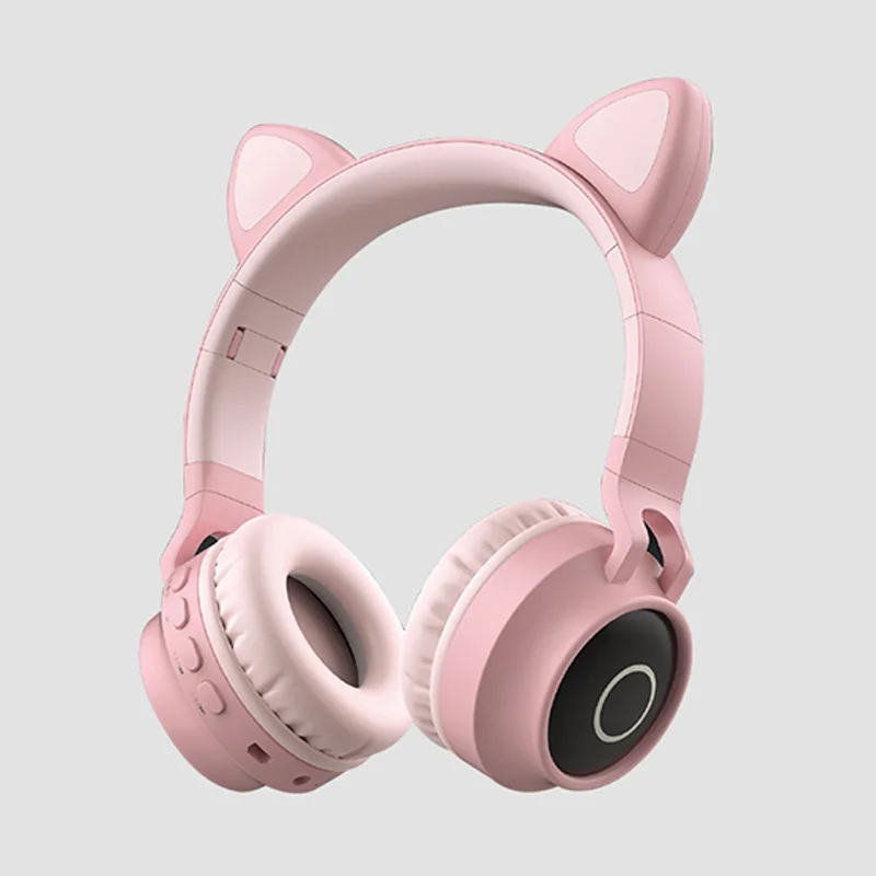 Lovely student girl cute cat ear earphones wireless Blue tooth cat ear gaming headset