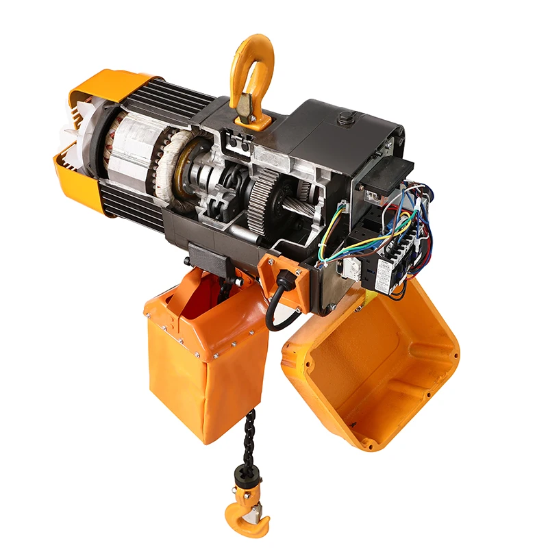3t single chain Mini Electric Motor Lifting Cranes  Low clearance loop chain electric hoist