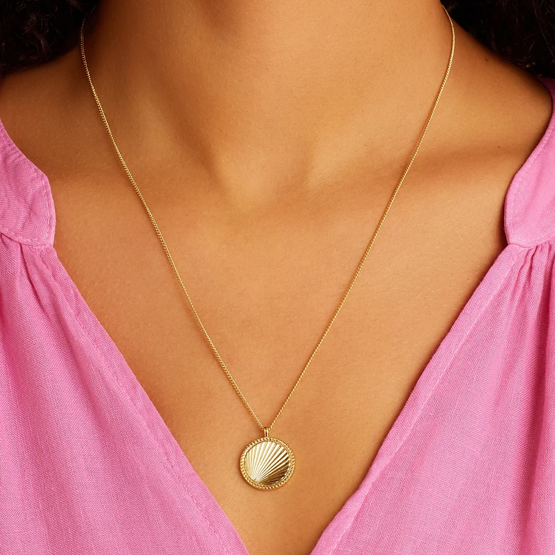 Lyburchi 925 Silver 14K Gold Plated Sunny Pendant Necklace Sun Ray Earrings Rings Summer Beach Jewelry Sets