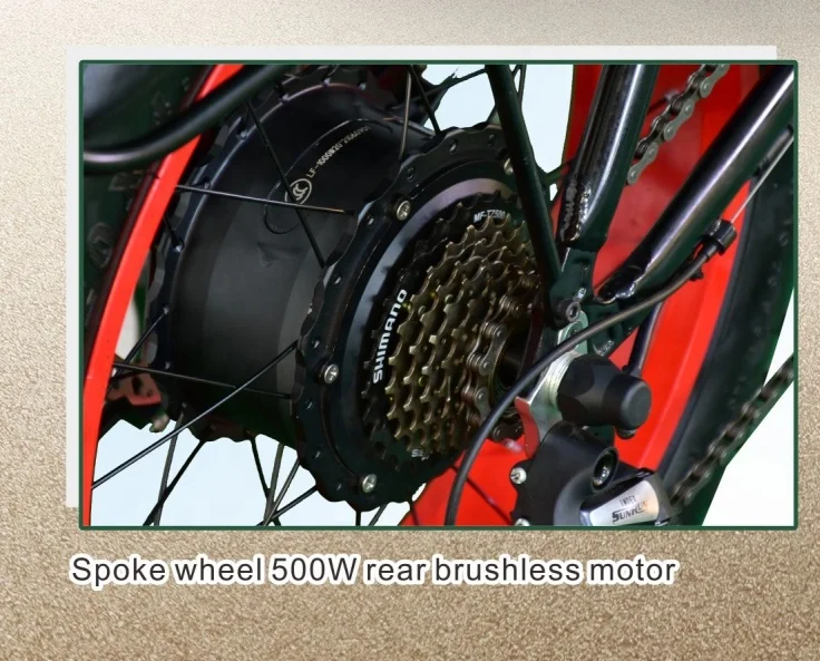 20 inch 48V lithium fat tires powerful Folding electric city bike folding snowmobile bike for adults.