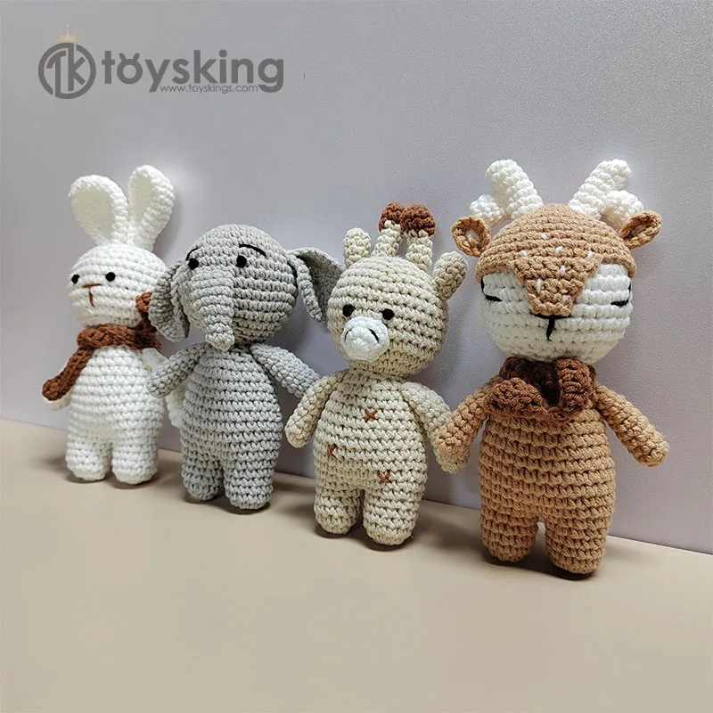 Игрушечные животные ручной работы амигуруми кролик олень слон детский сад мягкая игрушка