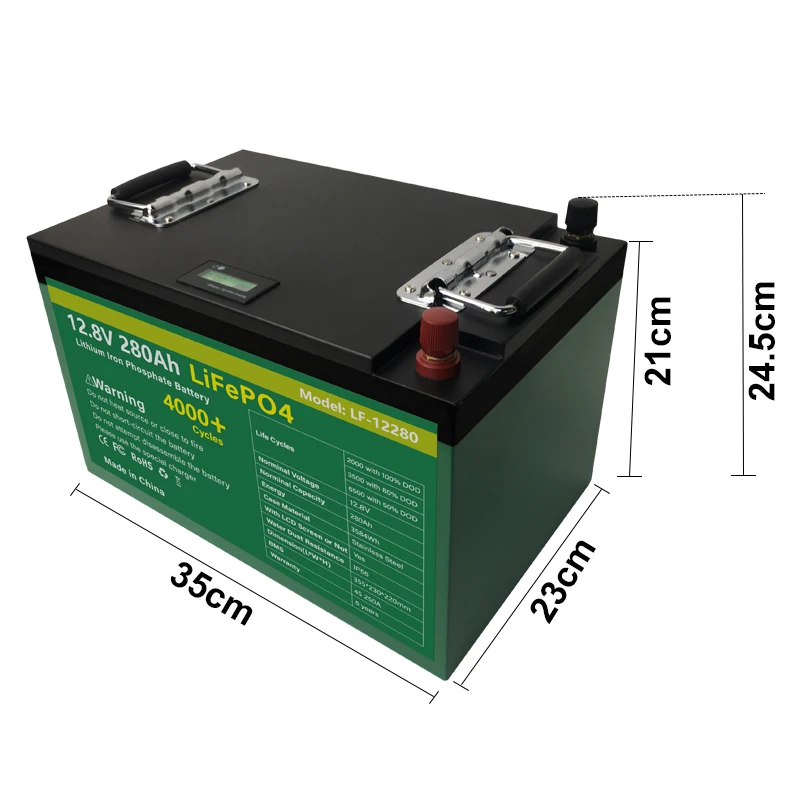 
12V 280Ah 300Ahlifepo4 Lithium-Ion Batarya Celular Banco Voiture Recargable Bateria De Carro A Externa Para Lithium Ion Battery 