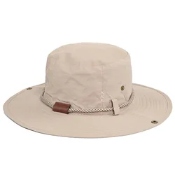 Men Women Sun Protection Wide Brim Bucket Hat Waterproof Breathable Packable Custom Boonie Hat for Fishing