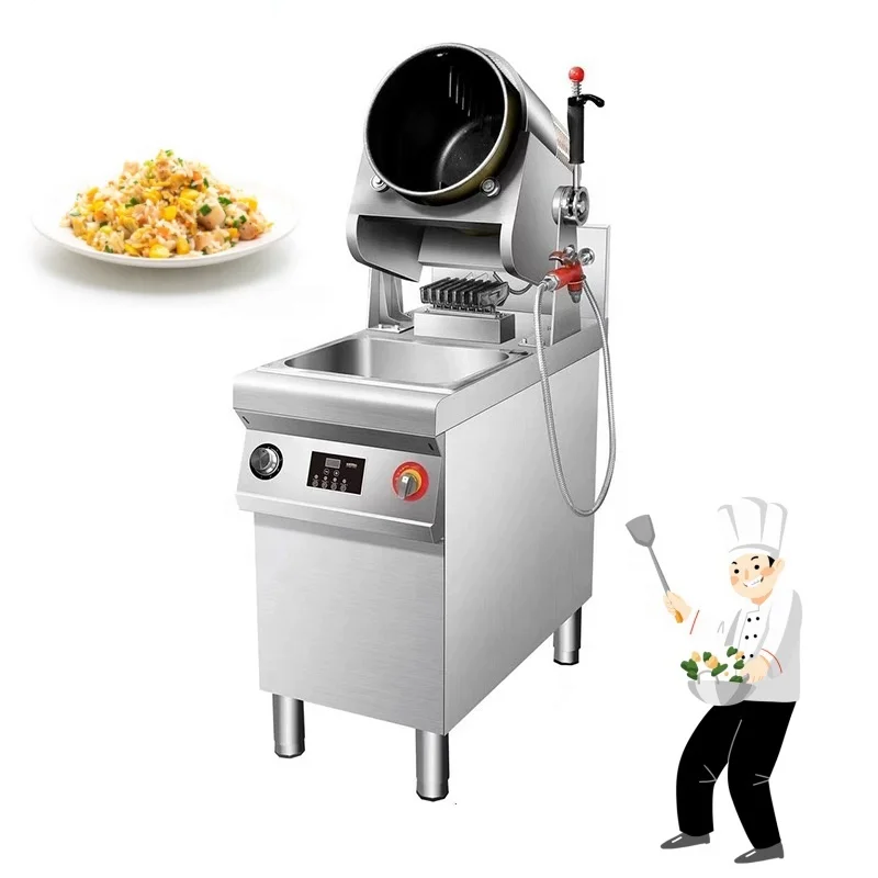 LPG/LNG Automatic electric smart big fire Gas Fried Rice wok cooking machine commercial Cooking Robot gas cooker