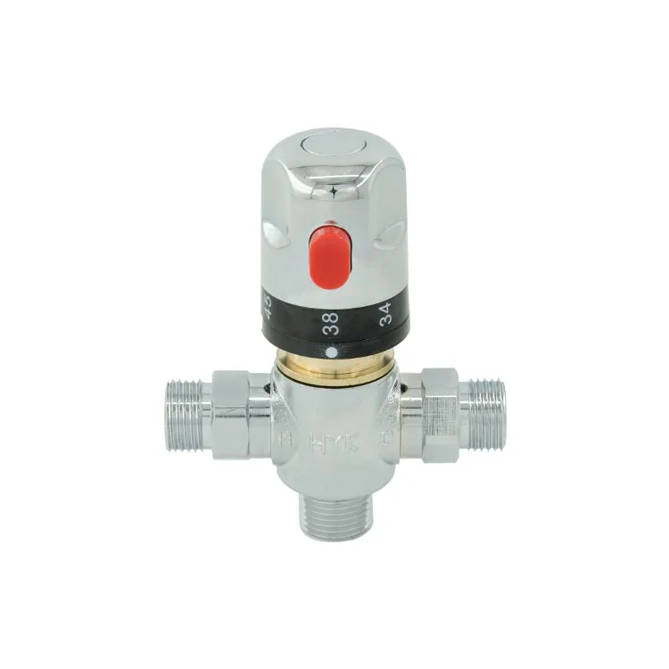 
New Design Brass Bathroom Shower Mixing Valve Solar Electrical Hot Water Thermostatic Mixing Valve 
