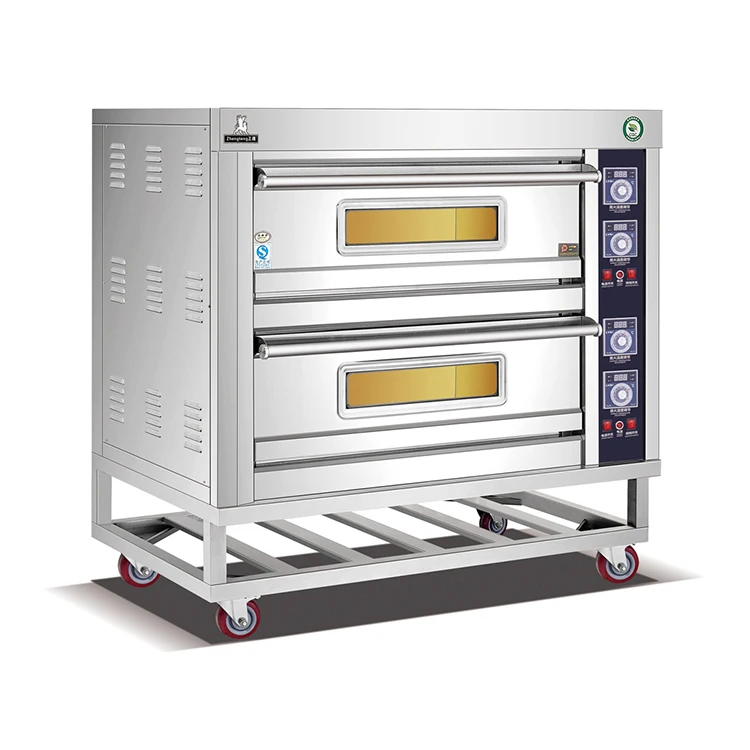 commercial electric or gas oven baking bakery industrial 2 deck 4 trays bakery bread oven