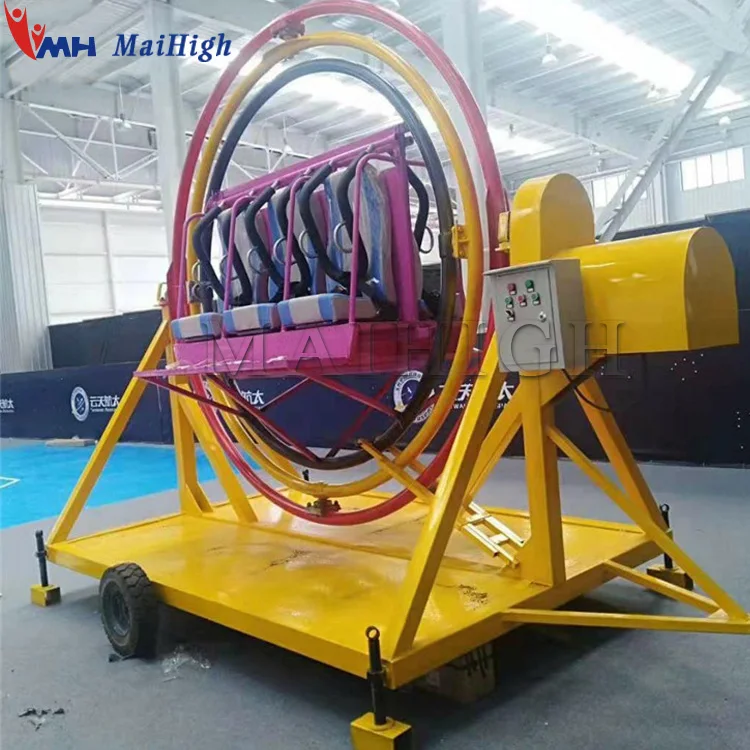 Amusement Ride Portable Mini Equipment 3d Space Ring Human Gyroscope for Sale