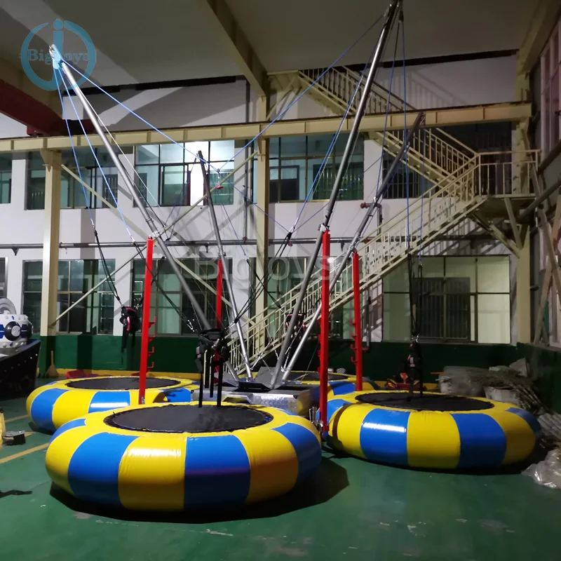 China hot sale best mobile bungee trampoline price Circular bungee jumping for 4 people Factory wholesale price
