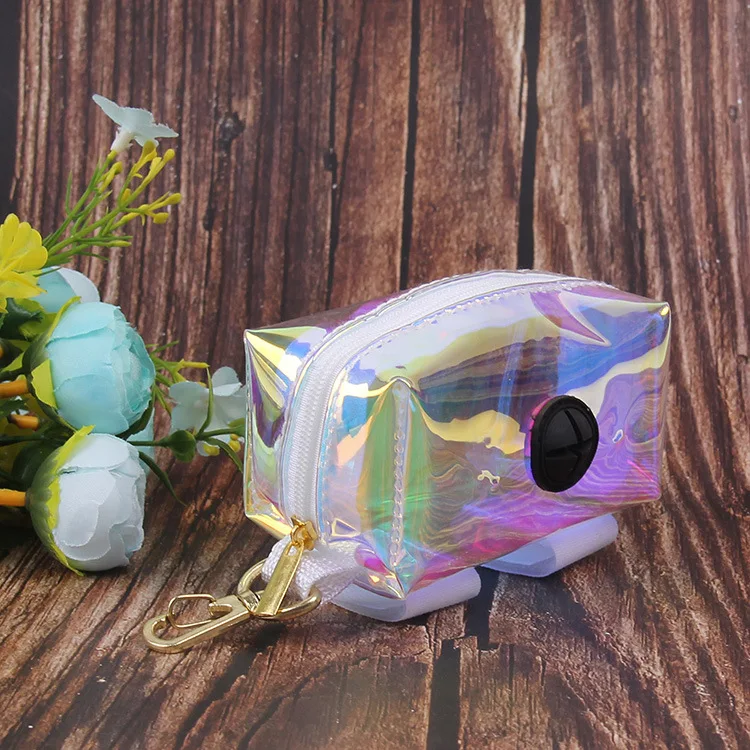 Clear Dog Poop Bag Holder for Leash Lightweight Dog Poop Bag Dispenser Dog Waste Bags Container with Clip for Walking