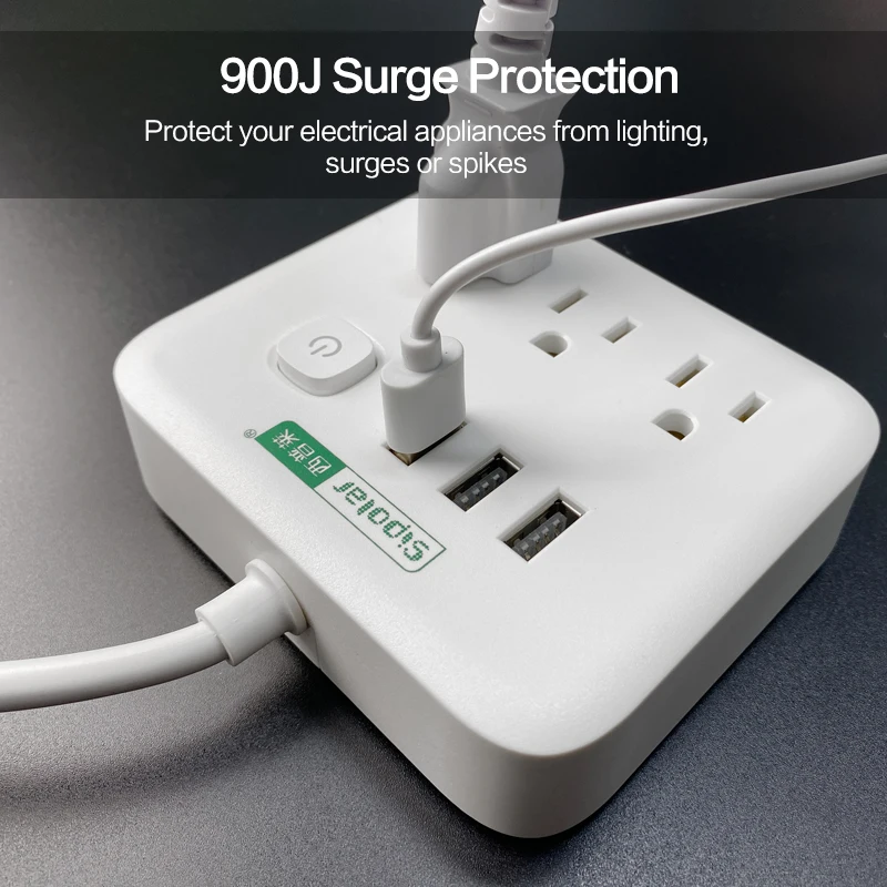 Hot sale USA power strip 3 AC outlet electrical extension board with 3 usb  output socket