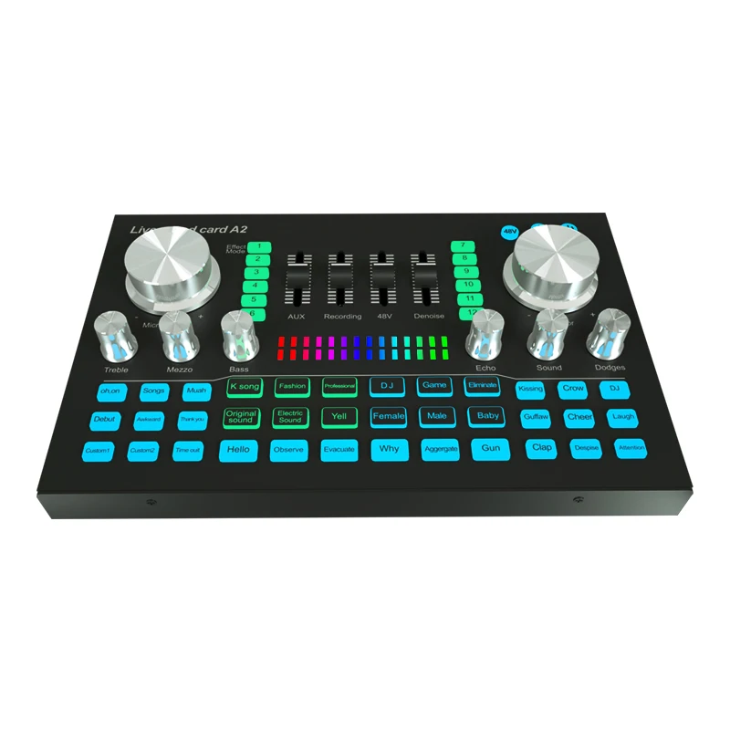 New USB recording Sound Card External Smart Professional Connect Phone Tablet Live Show With Audio Interface OTG Soundcard