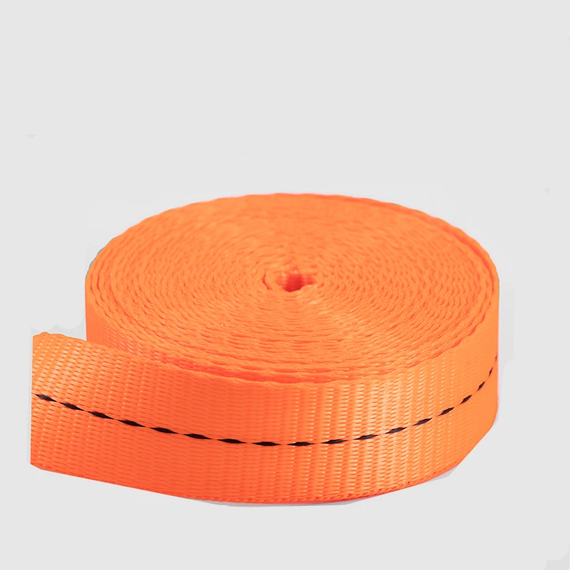100% Polyester 50mm 75mm Webbing Strap 16200lbs Truck Lashing Belt