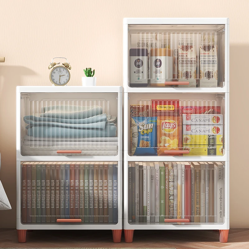 Multi-functional save space plastic storage cabinet pull out storage rack for kitchen bathroom living room