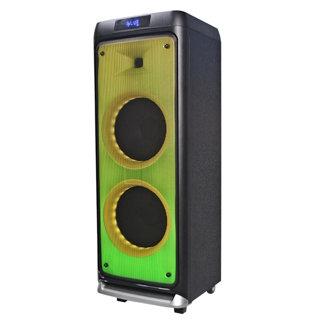 Manufacturer portable speaker wireless Blue Tooth dual 8 inch wooden case big powered HIFI speaker