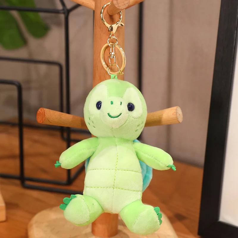 Yangzhou original new sunrise wholesale charming soft plush shapeshift bear stubborn donkey frog tortoise key ring animals