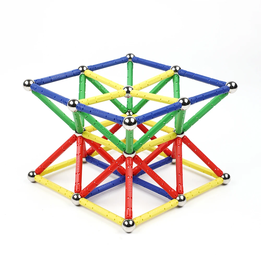 DIY Colored Creative Construction Games Magnet Building Blocks Magnetic Sticks And Balls Set Rod Educational Toys For Kids
