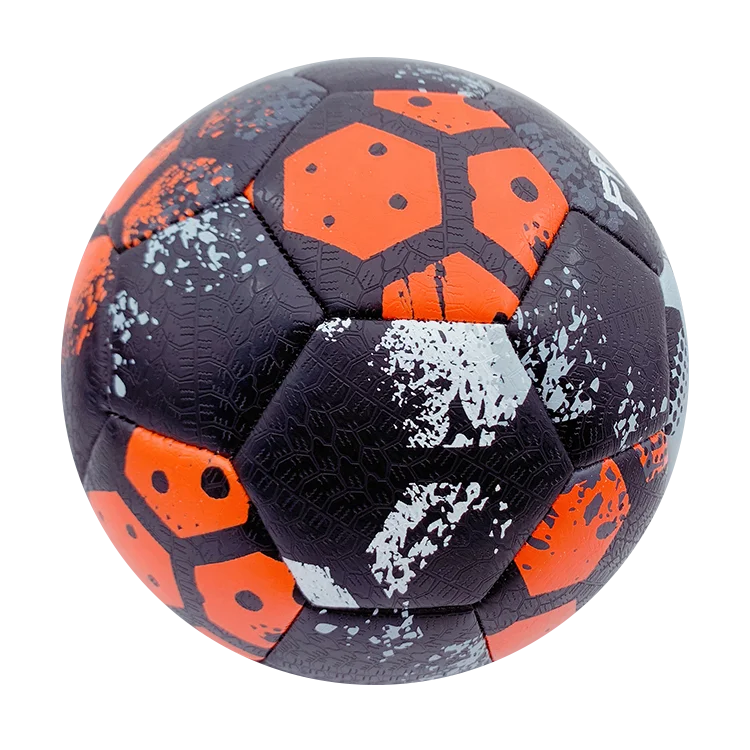 black tire leather soccer ball size 5 4 3 the under ground ball  for kids street play football