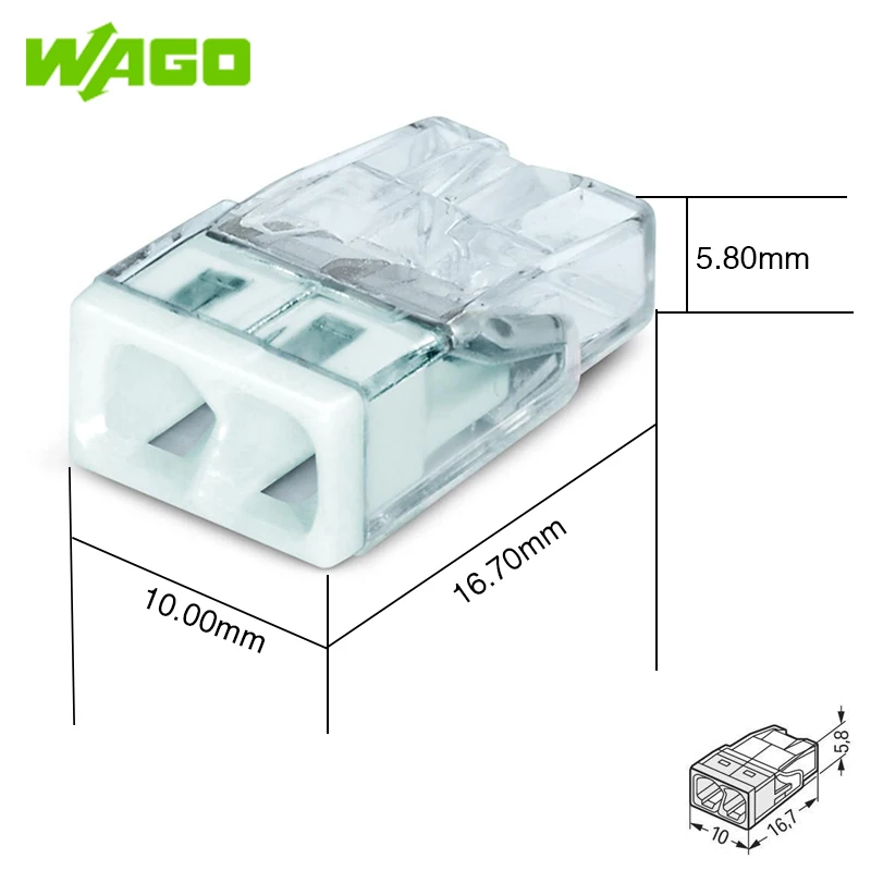 WAGO Germany 2273-202 Compact conductor connector Wire butt branching connector Two-port terminal