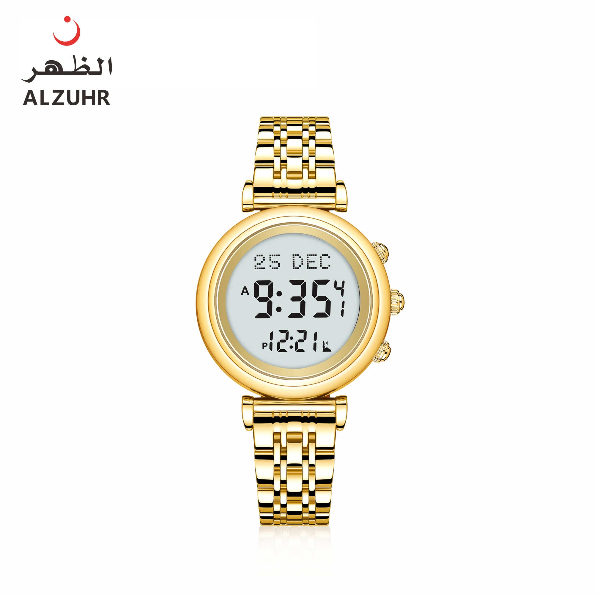 Fashion Timepiece Gold Montre Arabic Dial Fashion Muslim Prayer Watch With Arabic Dial