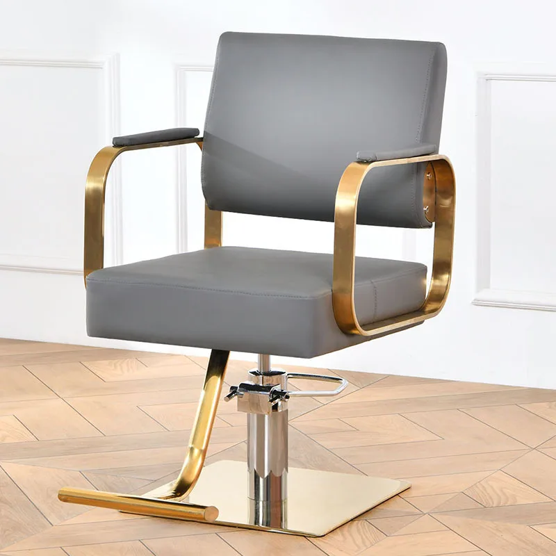  wholesale China manufacturer latest modern blue gold woman men haircut saloon chair hair salon barber chairs for