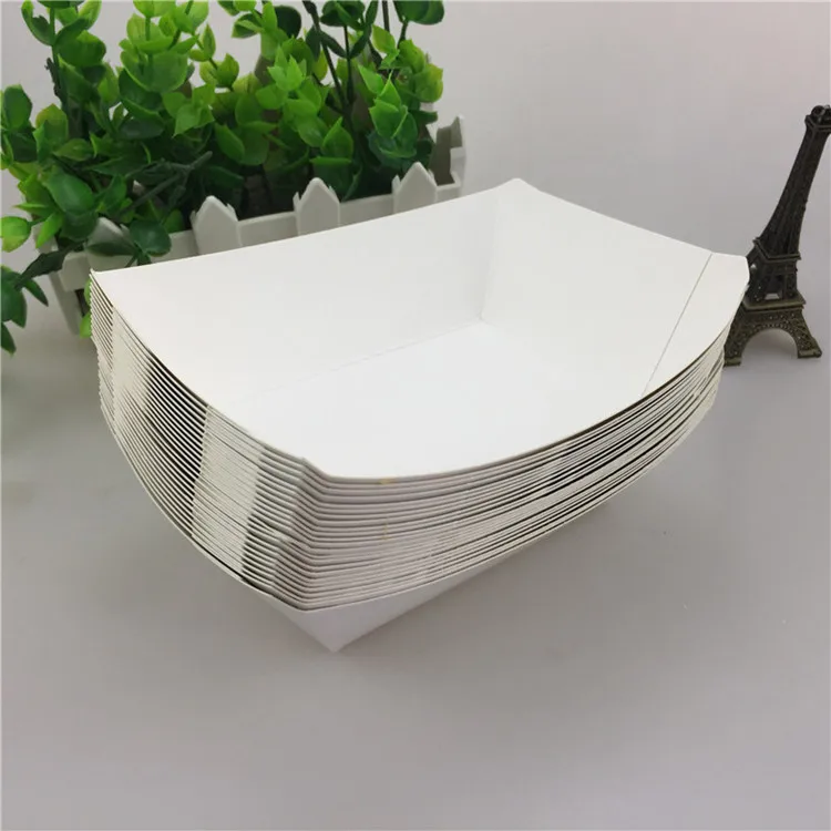 Sushi boat paper tray  box tray fast food packaging set for empanadas and thick french fries