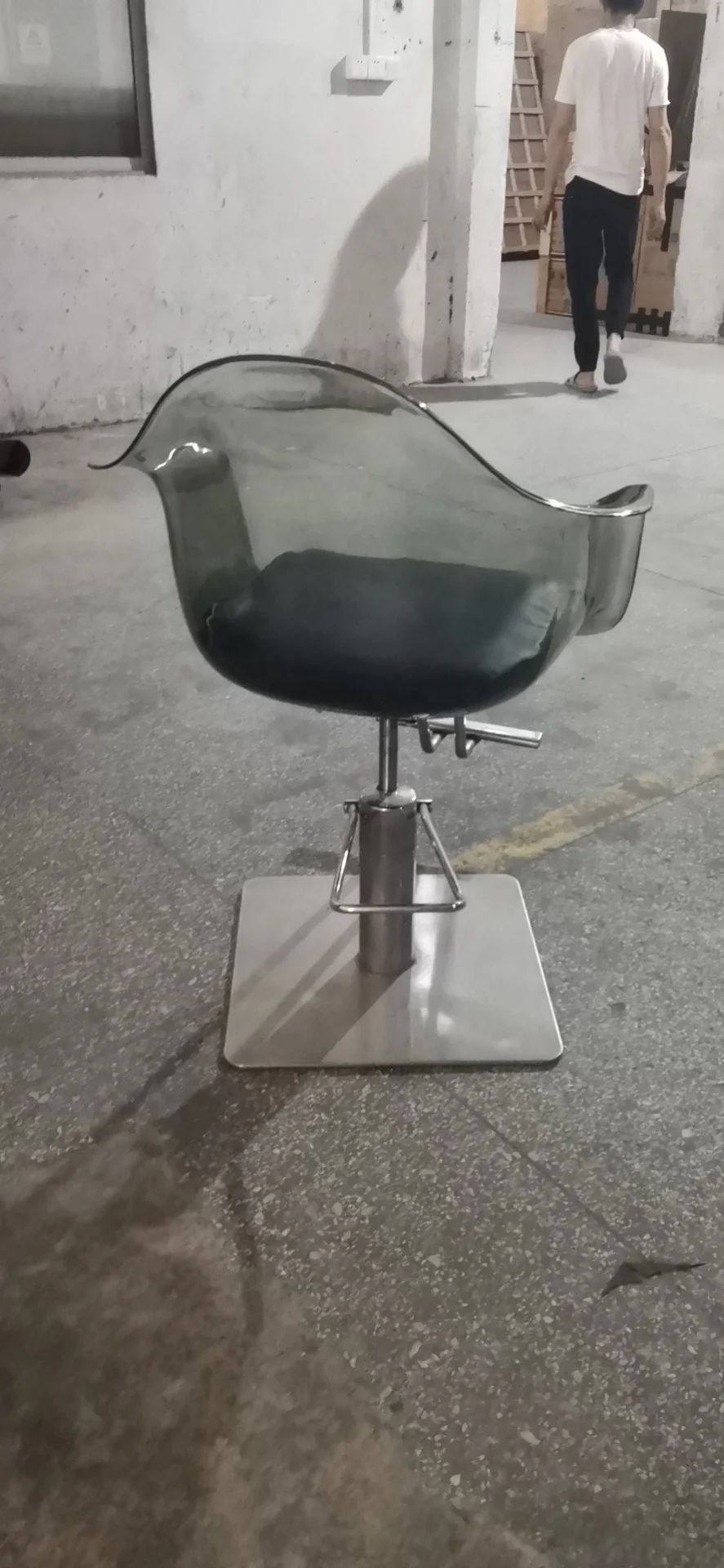 Современное оборудование для парикмахерской, стул для Укладки Мебели, прозрачный парикмахерский Стайлинг, акриловый стул для салона