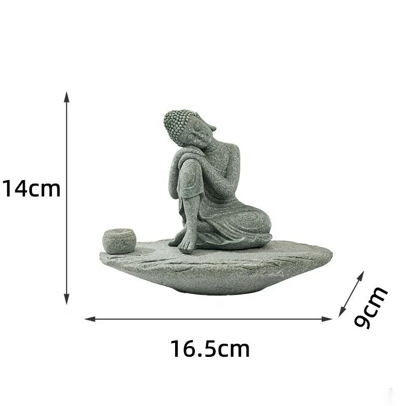 Buddha statue figurine one piece Decor for Home,Garden,Patio Decoration,blue sandstone 14cm miniature figurines for sale
