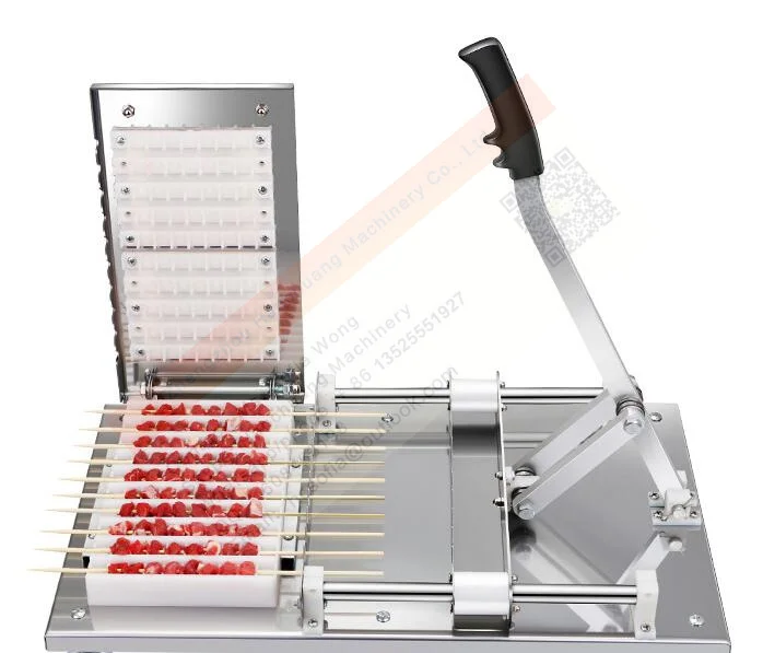 Chicken Kebab Making Machine Satay Skewer Machine Bbq Meat Skewer Machine