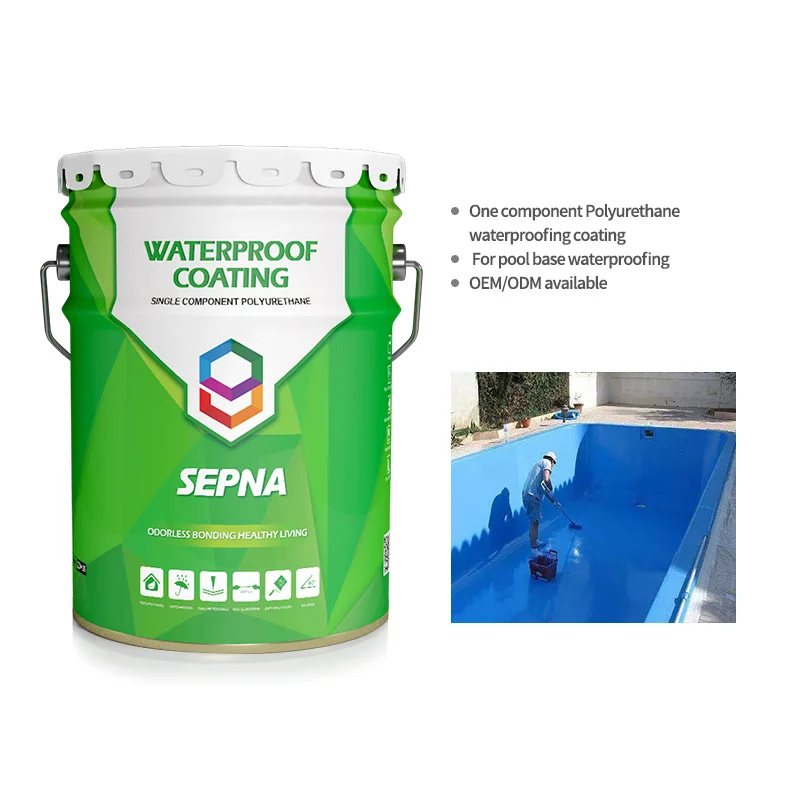 one package self leveling customized color polyether urethane water resistant paint for roof ventilated basement