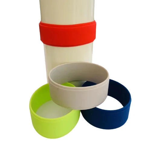 Temperature resistance silicone bottle name band reusable silicone baby bottle labels for kid