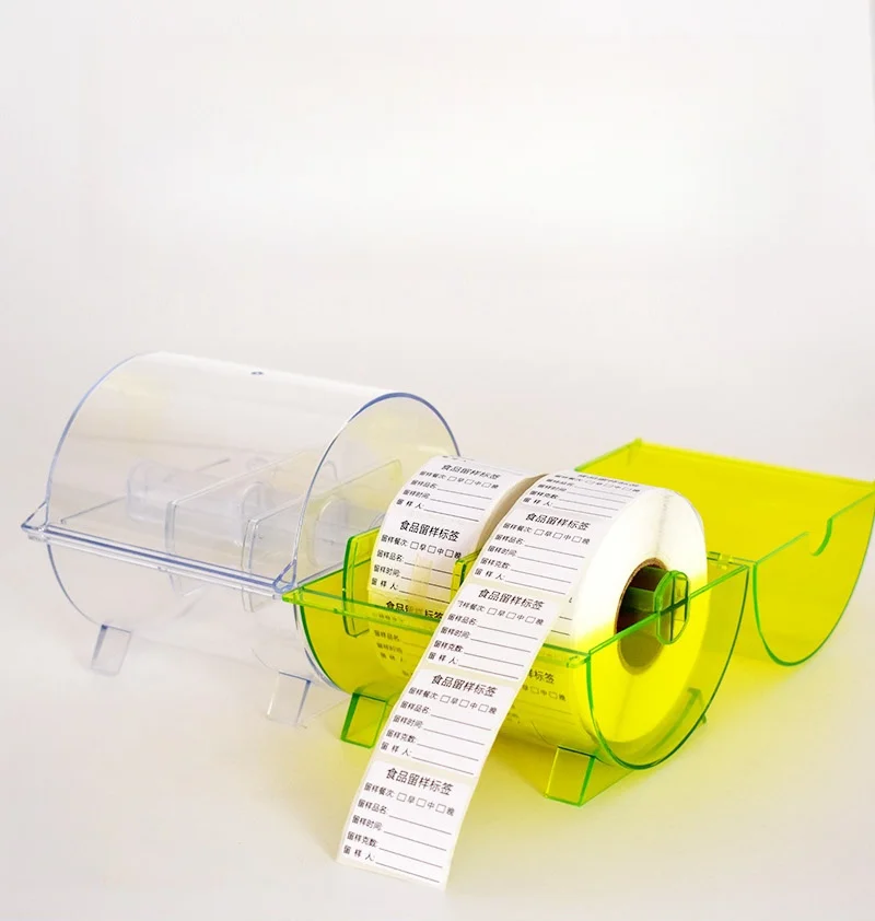 PS Material Transparent Large Capacity Storage Box for Various Label Container Medical Label Storage Box Labels Dispenser