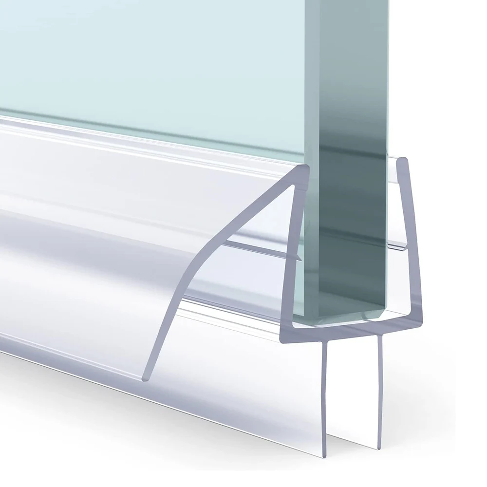 Glass Shower Screen Bottom Sealing Strip 90cm 6mm Bathroom Waterproof Plastic Clear PVC Glass Screen Shower Door Seal Strip