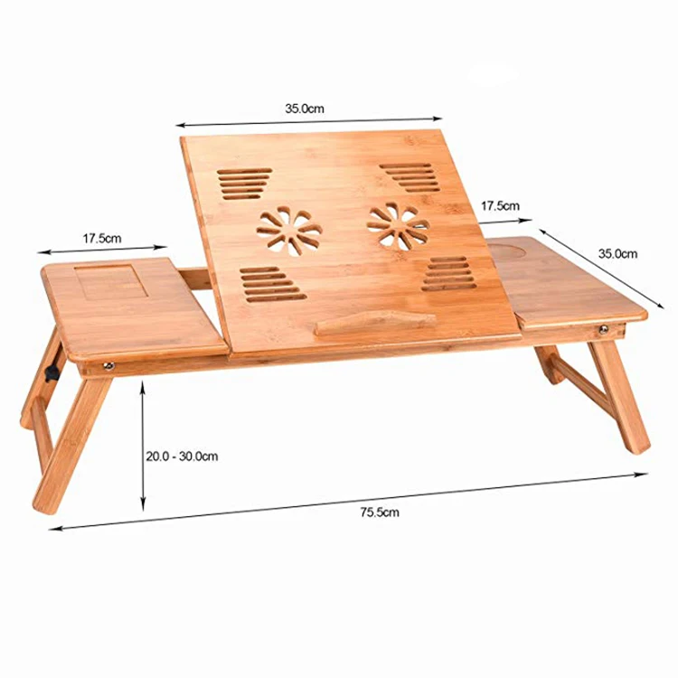 Портативный Бамбуковый стол для ноутбука, стол для ноутбука