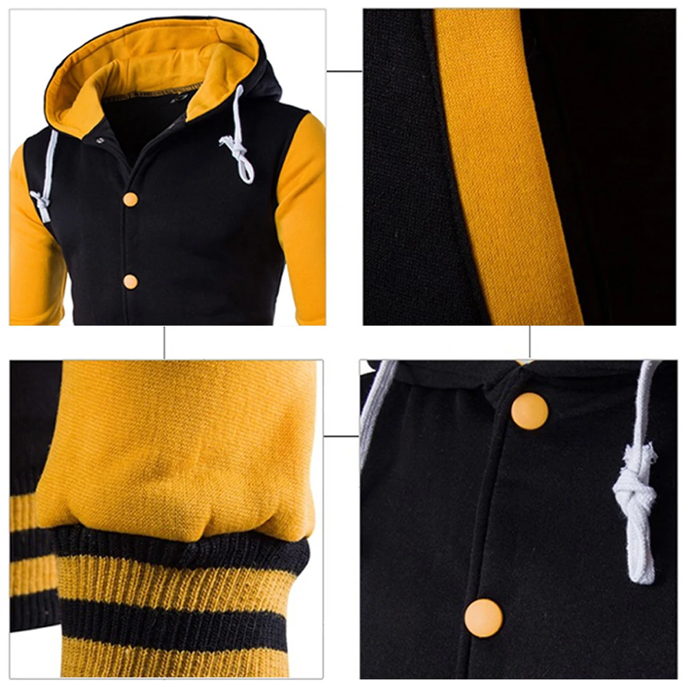 Custom Hooded Letterman Jacket Man Fleece Baseball Jackets Wholesale Blank University Varsity Jacket Men Chamarras Para Hombre