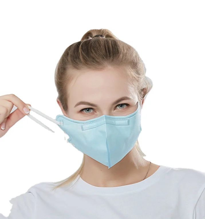 
white c-shaped 5 layers, 4 layers, 3 layers KN95 disposable earloop face masks 