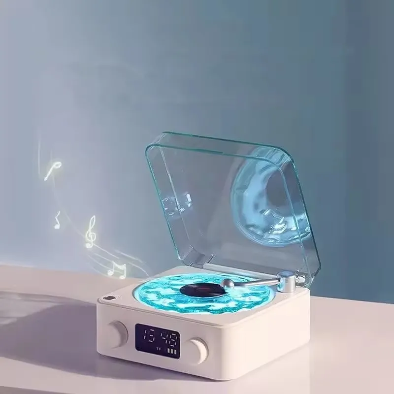 Ретро будильник Bluetooth динамик беспроводной небольшой сабвуфер высококачественный Виниловый проигрыватель